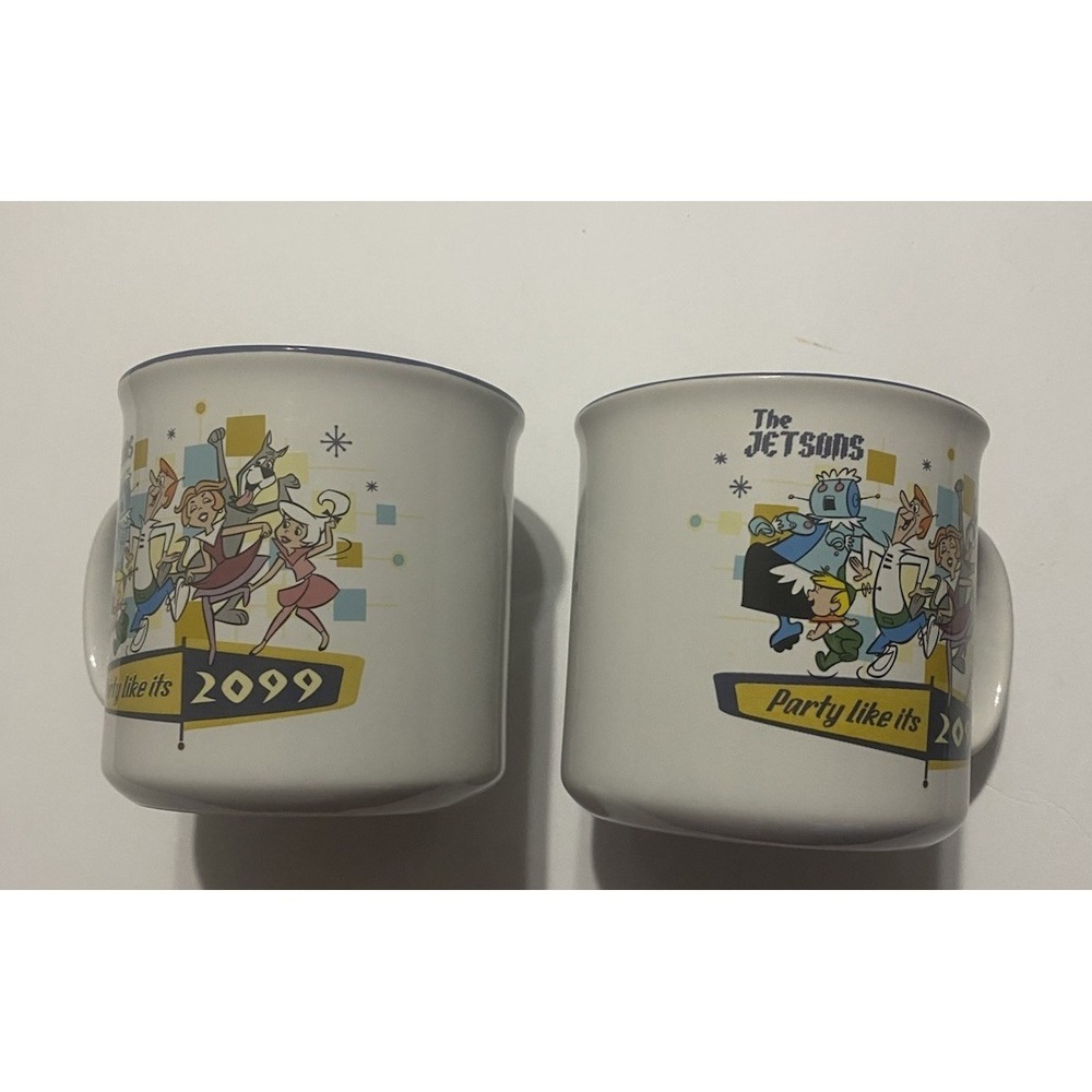 The Jetsons "Party Like It's 2099" NEW Silver Buffalo Coffee Mug 20z (Set Of 2)